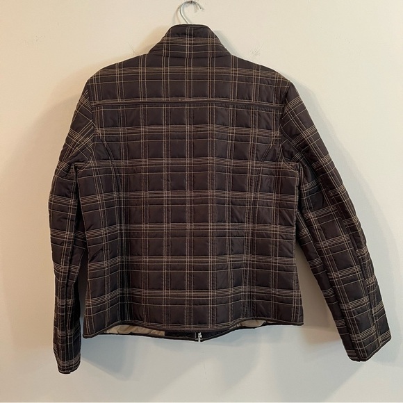 Women’s Weatherproof brown plaid insulated zip up jacket size large L - Picture 5 of 6